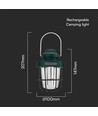 Oppladbar LED-campinglampe, 5W - IP44, dimbar, justerbar CCT, USB-C