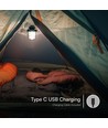 Oppladbar LED-campinglampe, 5W - IP44, dimbar, justerbar CCT, USB-C