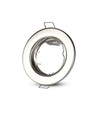 2 stk. GU10 downlight-sett - Rund, satin nikkel, hull: Ø6,5 cm, mål: Ø8 cm