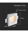 GU10 Downlight i gips - Rund/Firkantet, hvit, IP20 innendørs, uten lyskilde