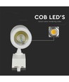 35W 3-faset skinnespot - Hvit, 4000K, 24 grader, COB LED