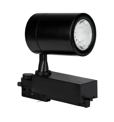 35W 3-faset skinnespot - 24 grader, 4000K, sort, COB LED, IP20