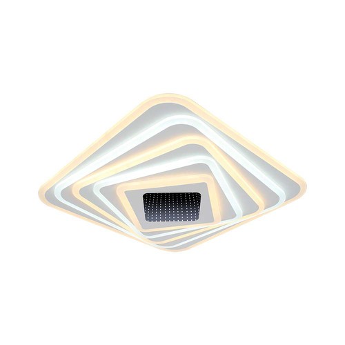 150W LED Smart taklampe med 3D-effekt - 50x50cm, CCT, dimbar, inkl. fjernkontroll