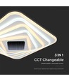 150W LED Smart taklampe med 3D-effekt - 50x50cm, CCT, dimbar, inkl. fjernkontroll