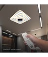 150W LED Smart taklampe med 3D-effekt - 50x50cm, CCT, dimbar, inkl. fjernkontroll