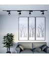 35W 3-faset skinnespot - 3000lm, 24 grader, sort, 3000K, IP20, 4-leder tracklight