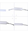 10m AnyCut Neon Flex 10x10 Varm hvit LED strip - 10W/m, 24V, Ingen klippeavstand