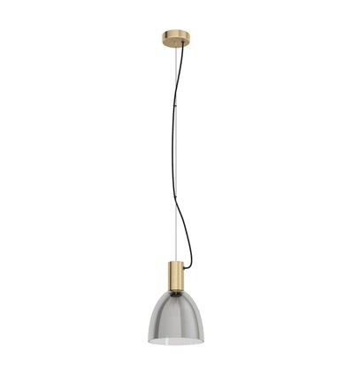 Outlet: EGLO Lebalio Pendel Lampe Til E27 i Røget Glas