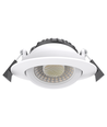 LEDlife DimToWarm+CCT RA96, hvit innfellingsspot - Hull: Ø6,8 cm, Mål: Ø8,3 cm, 7W, hvit kant, dimbar, 230V