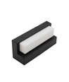 Solcelle CCT vegglampe - IP54, 3 lysfarger, sort, firkantet, skumringssensor