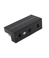 Solcelle CCT vegglampe - IP54, 3 lysfarger, sort, firkantet, skumringssensor