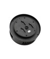 Solcelle vegglampe - IP54, rund, sort, roterbar, skumringssensor