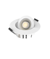 LEDlife DimToWarm+CCT RA96 hvit innfellingsspot - Roterbar, Hull: Ø6,8 cm, Mål: Ø8,3 cm, 7W, hvit kant, dimbar, 230V