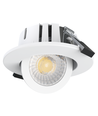 LEDlife DimToWarm+CCT RA96 hvit innfellingsspot - Roterbar, Hull: Ø6,8 cm, Mål: Ø8,3 cm, 7W, hvit kant, dimbar, 230V