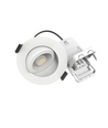 LEDlife DimToWarm+CCT RA96 hvit innfellingsspot - Roterbar, Hull: Ø6,8 cm, Mål: Ø8,3 cm, 7W, hvit kant, dimbar, 230V