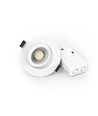 LEDlife DimToWarm+CCT RA96 hvit innfellingsspot - Roterbar, Hull: Ø6,8 cm, Mål: Ø8,3 cm, 7W, hvit kant, dimbar, 230V