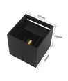 6W CUBIC RGB+CCT vegglampe - IP65, Tuya Smart, sort, firkantet, opp/ned, justerbar, inne / ute, inkl. lyskilde