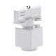 SPS2 Adapter Slim - 3-faset, med stikkontakt, hvit, Spectrum.