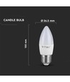 4,5W LED Kertepære E27 - 6500K