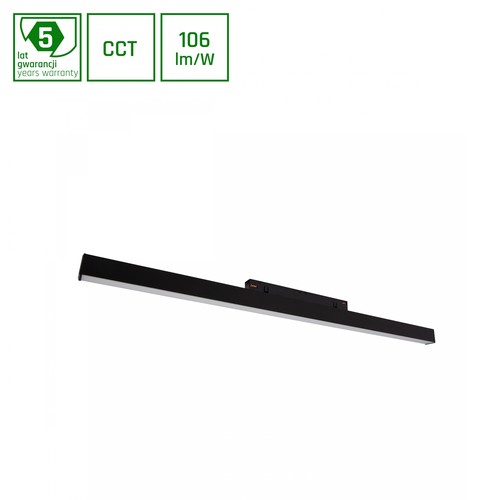 SHIFT CCT- Line M Lineært Armatur 17W - 602x23x42mm, 100°, Svart, CCT Switch