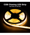 10m COB LED strip IC løpelys/running - 12W/m, løpelys, 120 LED per meter, 24V