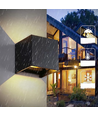 6W CUBIC vegglampe - IP65, RGB+CCT, Zigbee, sort, firkantet, opp/ned, justerbar, inne / ute, inkl. lyskilde