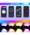6W CUBIC RGB+CCT vegglampe - IP65, Tuya Smart, sort, firkantet, opp/ned, justerbar, inne / ute, inkl. lyskilde