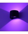 6W Vegglampe - IP65, Rund, RGB+CCT, Zigbee, sort, opp/ned, justerbar, inne / ute, inkl. lyskilde