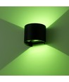 6W Vegglampe - IP65, Rund, RGB+CCT, Zigbee, sort, opp/ned, justerbar, inne / ute, inkl. lyskilde