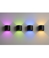 6W Vegglampe, Hue-kompatibel - IP65, Rund, RGB+CCT, Zigbee, sort, opp/ned, justerbar, inne/ute, inkl. lyskilde