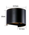 6W Vegglampe - IP65, Rund, RGB+CCT, Zigbee, sort, opp/ned, justerbar, inne / ute, inkl. lyskilde