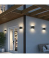 6W Vegglampe - IP65, Rund, RGB+CCT, Zigbee, sort, opp/ned, justerbar, inne / ute, inkl. lyskilde