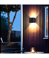 6W Vegglampe - IP65, Rund, RGB+CCT, Zigbee, sort, opp/ned, justerbar, inne / ute, inkl. lyskilde