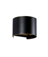 6W Vegglampe, Hue-kompatibel - IP65, Rund, RGB+CCT, Zigbee, sort, opp/ned, justerbar, inne/ute, inkl. lyskilde
