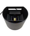 6W Vegglampe, Hue-kompatibel - IP65, Rund, RGB+CCT, Zigbee, sort, opp/ned, justerbar, inne/ute, inkl. lyskilde