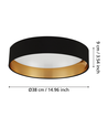 EGLO Maserlo LED Taklampe Ø38 24W i Sort/Gull