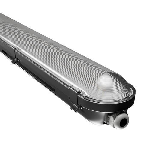 LIMEA Gigant Pro 40W/33W/26W/20W - Vanntett 1200mm, Nøytral Hvit, 230V, 120°, IP66, IK10, 1200x80x68mm, Sort.