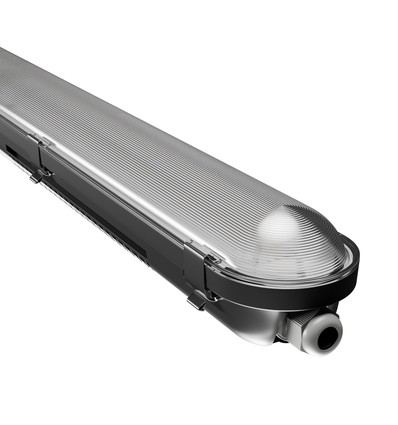 LIMEA Gigant Pro 40W/33W/26W/20W - Vanntett 1200mm, Nøytral Hvit, 230V, 120°, IP66, IK10, 1200x80x68mm, Sort.
