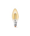 E14 6W LED kronelys - Filament, 680lm, 2200K, varm hvit, erstatter 60W