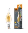 E14 6W LED kronelys med flammeeffekt - 680lm, 2200K, 360 grader, flicker free, erstatter 52W