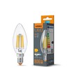 E14 6W LED kronelys - Filament, 806lm, 3000K, 360 grader, flicker free, erstatter 60W