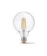 E27 7W dimbar LED pære - G95, 806lm, 4000K, 360 grader, filament glass