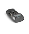 Universal USB-C batterilader - LCD display, 2 kanaler, til Li-ion/Ni-MH/LiFePO4, 5V/2A