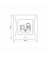 BINERA CAT6 enkelt datakontakt - Hvit, RJ45, innfelling, IP20