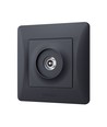 Videx BINERA TV-kontakt - Sort grafitt, IP20, 5-862 MHz, 75 Ω