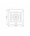 Videx BINERA TV-kontakt - Sort grafitt, IP20, 5-862 MHz, 75 Ω