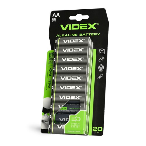 Alkalisk batteri - LR6/AA, 20 stk