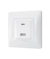 Binera stikkontakt med USB-A + USB-C PD20W - Hvit, innfelt, 16A, IP20