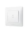Ringeklokke-bryter – 86x86mm, IP20, hvit