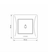 Ringeklokke-bryter – 86x86mm, IP20, hvit